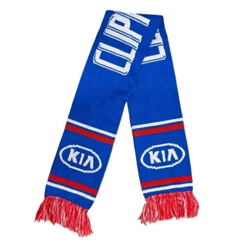 LA Clippers KIA Stadium Double Sided Red & Blue Knit Scarf NBA Full‎ Size Fan